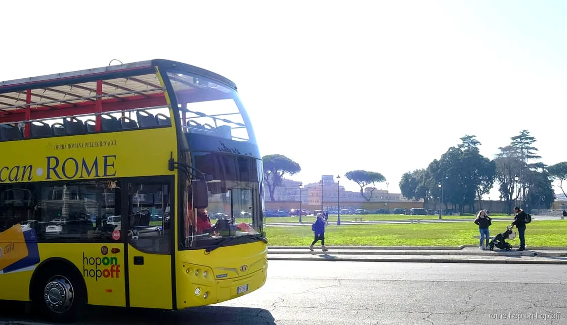 Upper deck seating on the Rome Vatican and hop-on hop-off bus combo